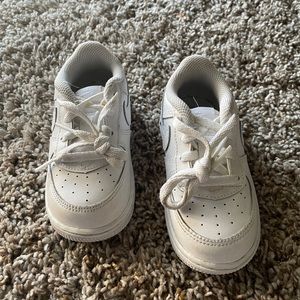 Nike Air Force all white children’s shoes